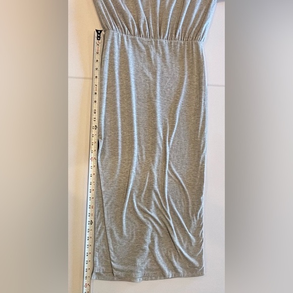 LOVERS + FRIENDS Grey Long Sleeve Bodycon Women’s Dress with Slit Size Small - Picture 6 of 15